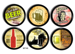 Retro Beer Pub Cabinet Knobs, Unique Man Cave Home Bar Drawer Pulls, Bottle Mug