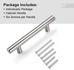 30 Pack 3 Inch (76Mm) Hole Center Cabinet Pulls, Brushed Nickel Kitchen Cabinet