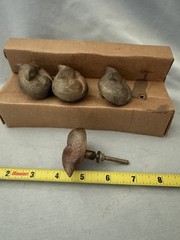 BRONZED METAL FOX CABINET DOOR KNOBS FOX DRAWER PULLS ~ SET of FOUR