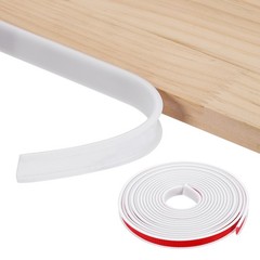19.7ft U-Shape Edge Banding, 0.63in TPE Self Adhesive Edge Trim, White