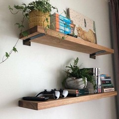 Premium Heavy Duty Shelf Brackets – 0.2In Thick Black L Shape Shelf Bracke