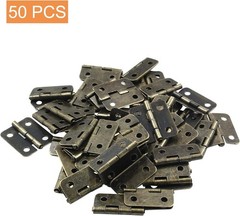 50 Pcs Mini Bronze Hinges 18x16mm Small Antique Decorative Cabinet Jewelry Box