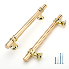 25 Pack Brushed Gold Cabinet Handles 5″ Modern Drawer Pulls for Kitchen & Bath