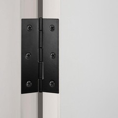 Antrader Folding Hinges, Retro Flat Black Hinges Cabinet Furniture Repair Hardwa