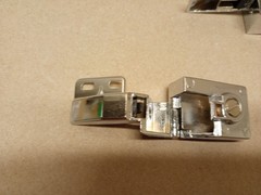 2PCS Glass Door Hinge Zinc Alloy Hardware Frameless Clamp Cabinet Hinges