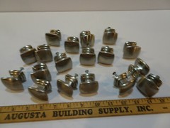 Lot of 18 Squareish Brushed Nickle 1 1/2 in Cabinet or Drawer Knobs