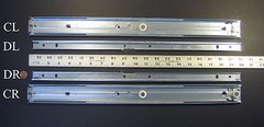 KNAPE & VOGT #1428P-20″ DRAWER SLIDES, FULL-EXTENSION, 50 POUNDS CAPACITY
