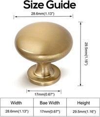 28 Pack Warm Gold Drawer Knob Bath Kitchen Dresser Cabinet Pull Champagne Bronze