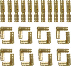 24PCS Invisible Brass Barrel Hinges, 4X20Mm Mini Hidden Concealed Hinges for Jew