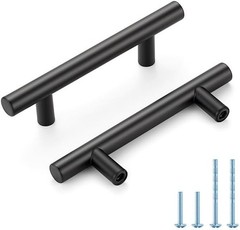 Black Cabinet Handles 3 Inch Hole Spacing Drawer Pulls 30 Pack