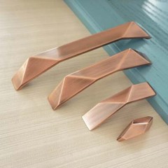 1.25″ 2.5″ 5″ 7.55” Brushed Copper Cabinet Handle Wardrobe Knobs Drawer Pulls