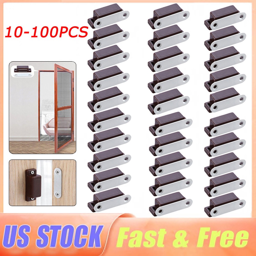 10-100 PACK Magnetic Cabinet Door Latch Closures Kitchen Cabinet Cupboard Catch