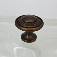 Hafele 1-3/16″ Button Knob~Oil Rub Bronze~English Restoration Cabinet Hardware