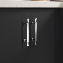Chrome Cabinet Pull Drawer Handle Solid Aluminum Alloy for Kitchen Wardrobe