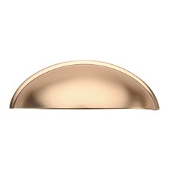 5 Pack 3 Inch 76mm Brushed Brass Cabinet Cup Pulls Gold Drawer Handle Metal