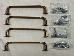 Goo-Ki 4 Pack Antique Brass Copper Cabinet Bar Pulls – 5″ Center to Center