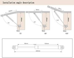 WANLIAN ‎YUEHUA-x25 Gas Spring Gas Shock Hinges, (150N/33lb/15KG)