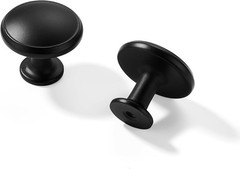 5 Pack Cabinet Knobs Matte Black Drawer Knob Kitchen Hardware – Single Hole Cabi