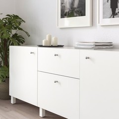 New IKEA BAGGANÄSKnob, stainless steel, 13/16 ” 2pack Total 6, Bathroom Kitchen