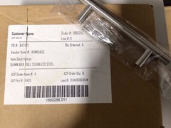 Lot of 6 – 154mm Bar Pull Stainless Steel Cabinet, Hardware