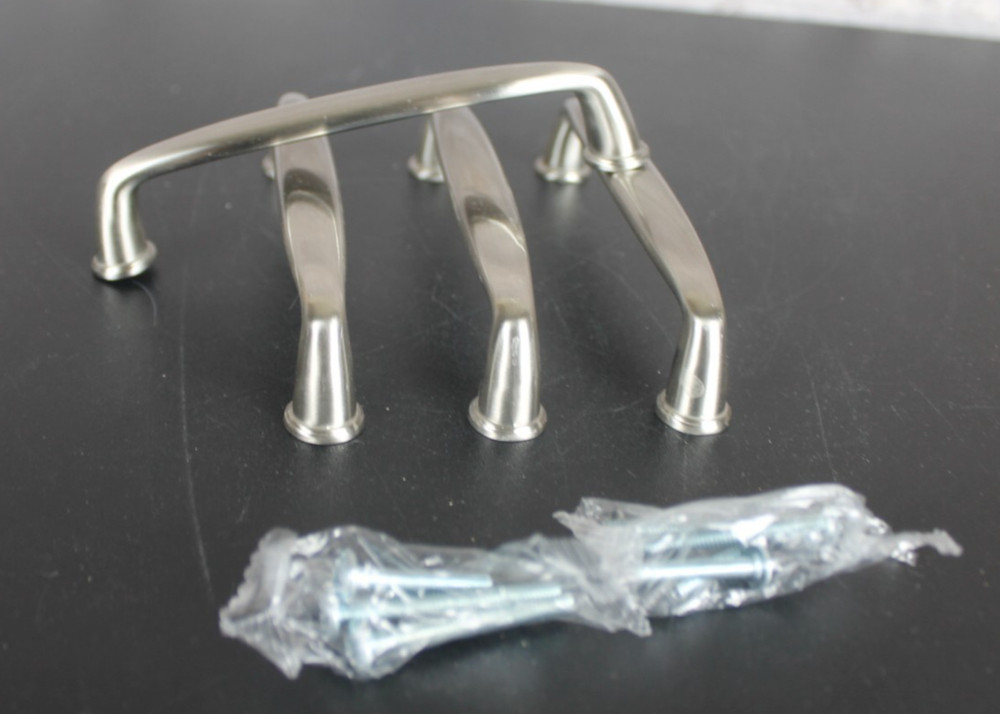 Brushed Nickel Stainless Steel Cabinet Pulls Handles 5.75 inch Long with screws