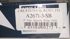 Alno By Creations 3″ Flat Square Solid Brass A2671-3-SB Cabinet Ring Set Of 3