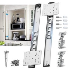 Sliding Hidden Door Track Hardware Pocket Door Slides Hinges 18 Inch 1 Set
