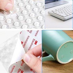 100pcs Cabinet Door Bumpers Clear Rubber Stoppers Bumpers 100pcs(1/2″ Diameter)