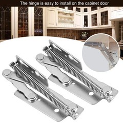2Pcs Set Steel Durable Lift, Under Cabinet Pull Down Hinges Scissor Silver