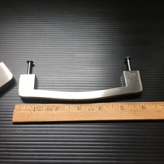 2 PCS Vintage Gunmetal Chrome Plated Furniture Drawer Pull 6″L x 1.25″W