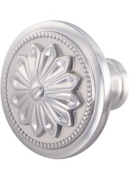 4 Pack-Brushed Nickel Cabinet Hardware Knobs 1-2/5 Flower Drawer Knobs