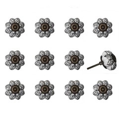 1.5 X 1.5 X 1.5 Ceramic Metal Red 12 Pack Knob