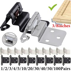 3/8″ Inset Offset Kitchen Cabinet Doors Hinges Self Closing Face Mount Lot