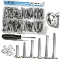 200PCS M4 Cabinet Pulls Knobs Screws, M4 Machine M425/30/35/40/45/50mm