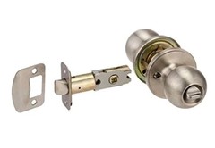 Schlage Corona Knob Bed and Bath Lock in Satin Stainless Steel – J40 CNA 630