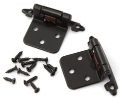 US Black Self Closing OVERLAY Face Mount Flush Cabinet Hinges – Satin Nickel Lot