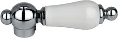Universal Porcelain Lever Handle for Faucets – Polished Chrome, ADA Compliant