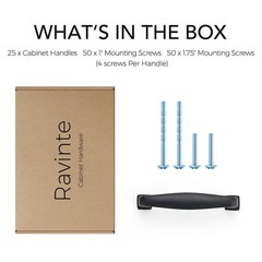 25 Pack 3 Inch Kitchen Cabinet Handles Matte Black Pulls Black Drawer Pulls K…