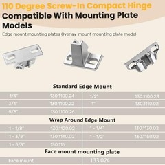 Pack Replacement for Blum 110 Degree Screw-in Compact 33 Hinge – 30.310-11.02 8