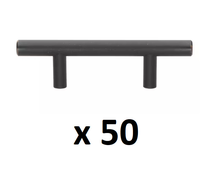 *5 10-PACKS* GlideRite 2-1/2 in. Oil Rubbed Bronze Solid Handle Bar Pulls *NEW*