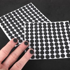 300pcs Mini Foam Felt Pads, 1cm/0.39in Diameter Circle Small Furniture Black