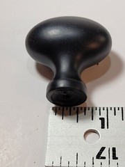 Lot 7 Jeffrey Alexander Oval Knob 3991-BLK Matte Black Cabinet Hardware Lyon