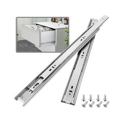 5 Pair Stainless Steel Full Extension Ball Bearing Drawer Slides 8 10 12 14 1…