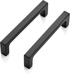 45 Matte Black Square Cabinet Handles – 3.75″ Drawer Pulls, 45 Pack
