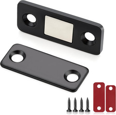 12 Pack Magnetic Door Catch Ultra Thin Cabinet Magnetic Catch Adhesive Black Cab
