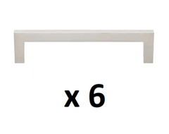 *6* GlideRite 5 in. Center-to-Center Square Slim Satin Nickel Cabinet Bar Pull