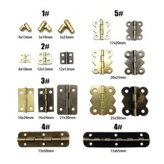 12/24pcs Jewelry Chest Gift Wine Box Wood Dolls House Door Window Cabinet Hinge