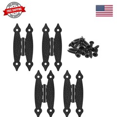 4 Pack 3.5 Inch Black Antique H Hinge Cold Rolled Steel Cabinet Hinge Flat Fl…