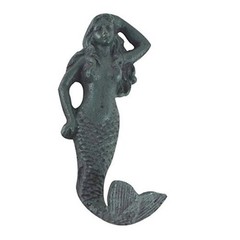 Treasure Gurus Nautical Metal Mermaid Hook Antique Green Decor Bath Kitchen