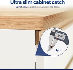 12 Pack Ultra Thin Cabinet Door Catch Stainless Steel Cabinet Magnetic Door